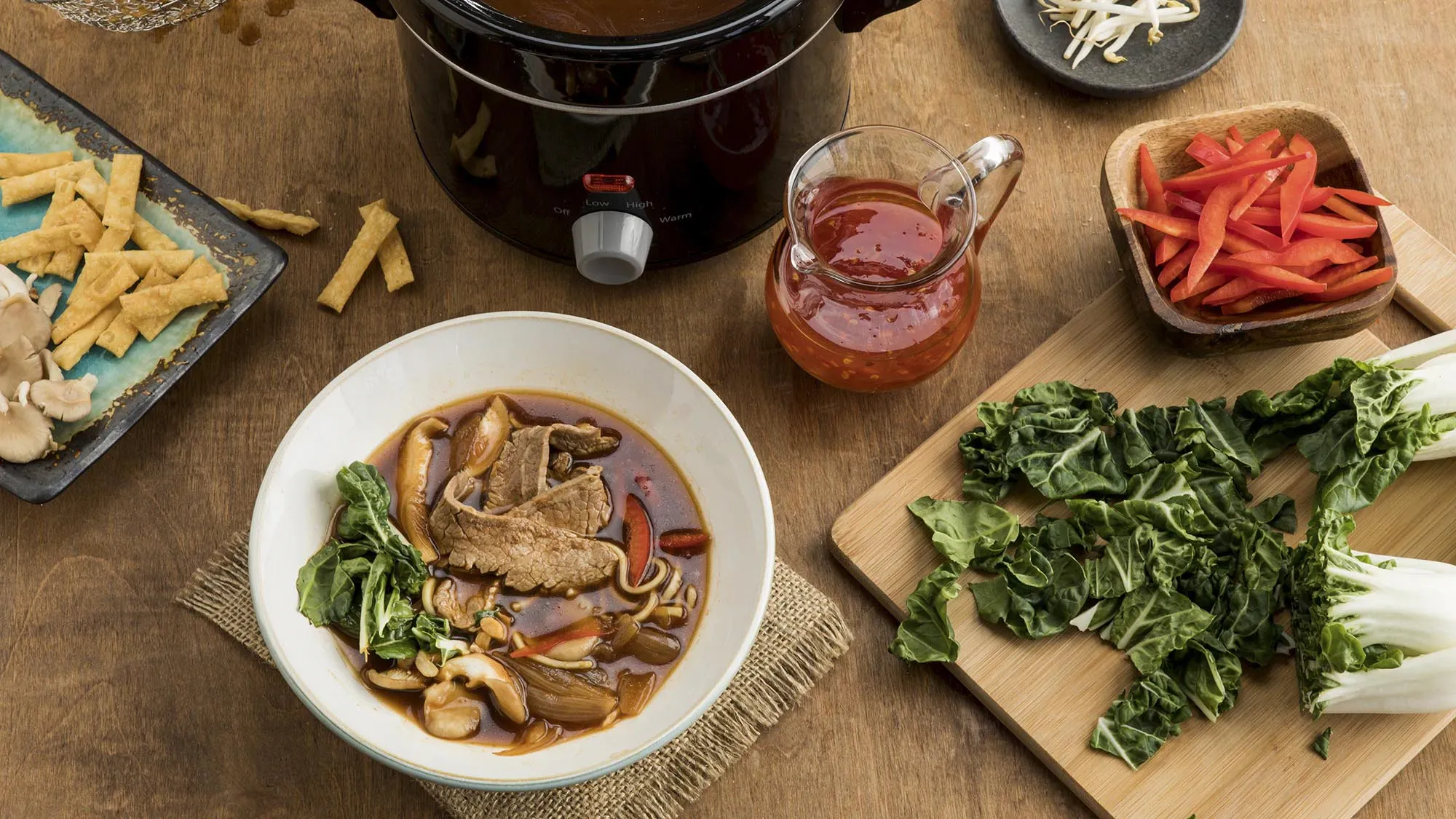 ASIAN HOT POT BROTH WITH TANGY CHILI SAUCE