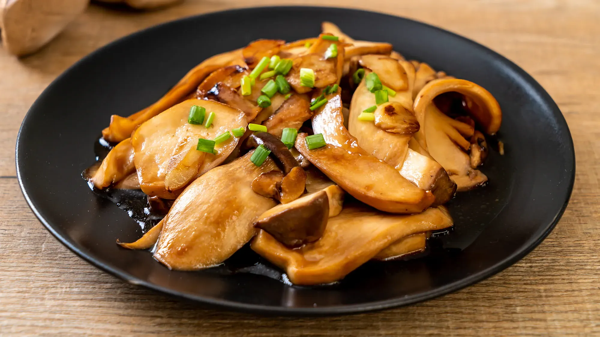 Soy Butter Glazed King Oyster Mushrooms